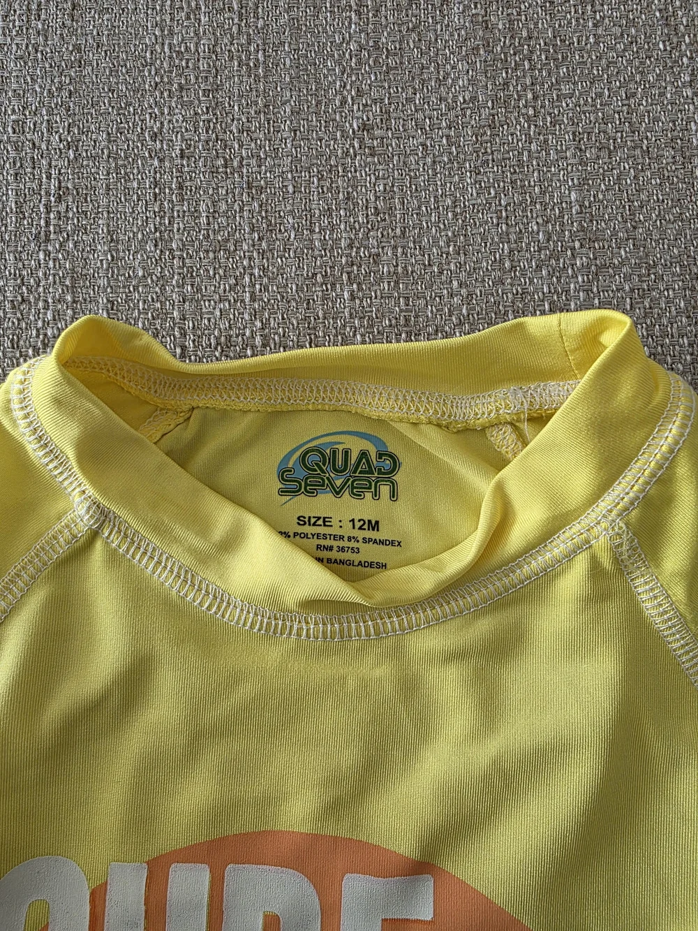 Kids Yellow 'Surf All Day' Long-Sleeve Rashguard & Blue Swim Shorts Set